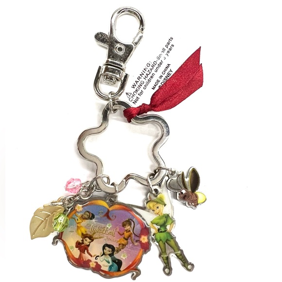 Tinkerbell and Peter Pan Vintage Collectible Disney Key Chain Bag Charm NWOT - Picture 1 of 4
